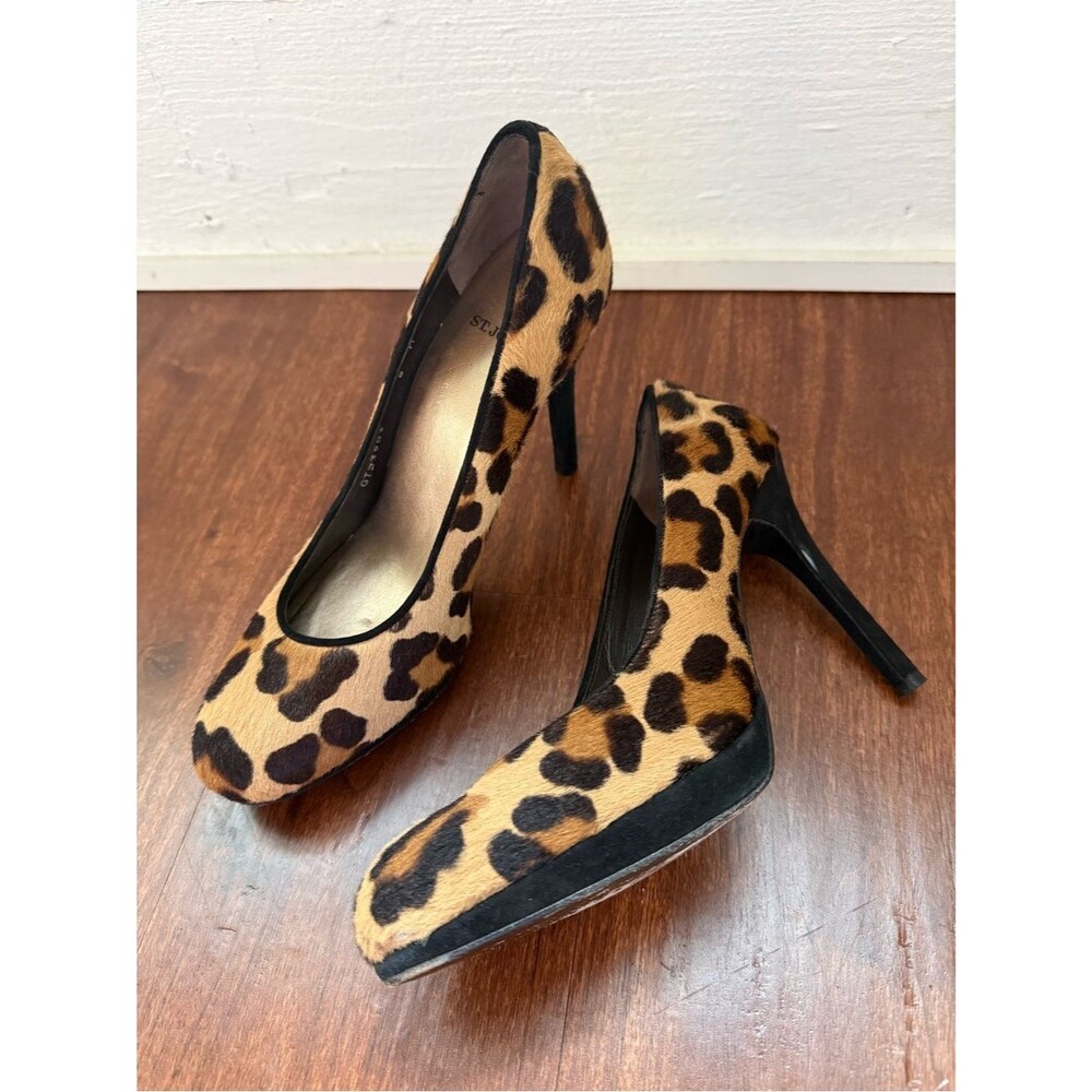 St. John Leopard Cheetah Ponyhair Pumps Heels Sz 8